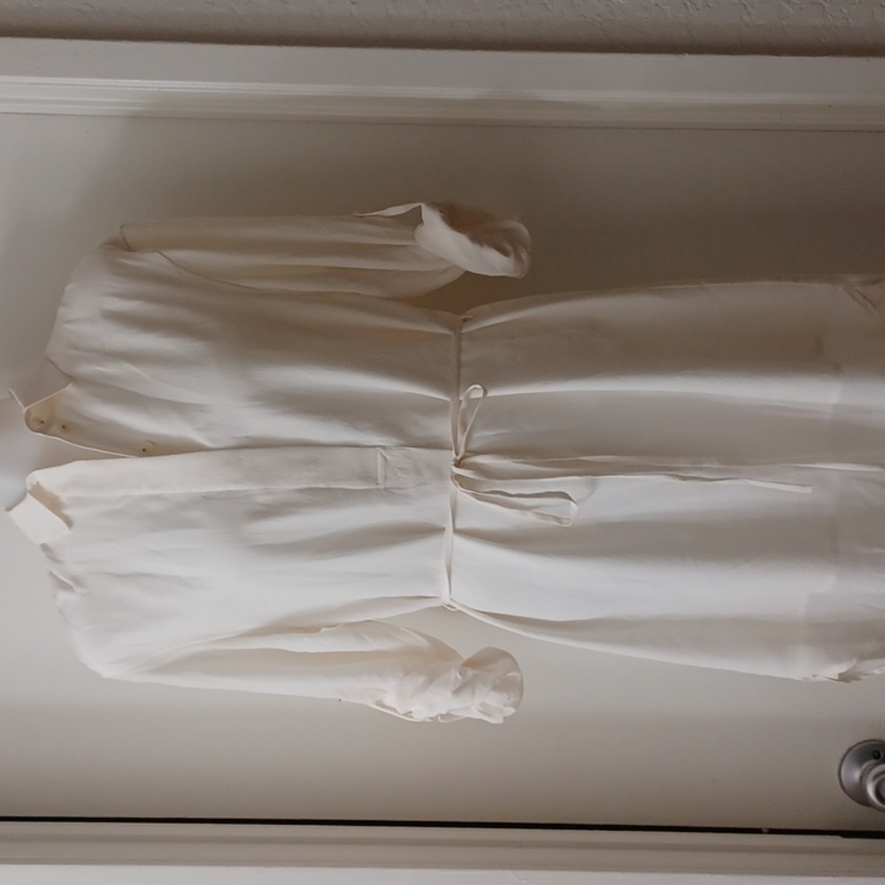 ALLSAINTS silk high low hem cream dress/ size 0